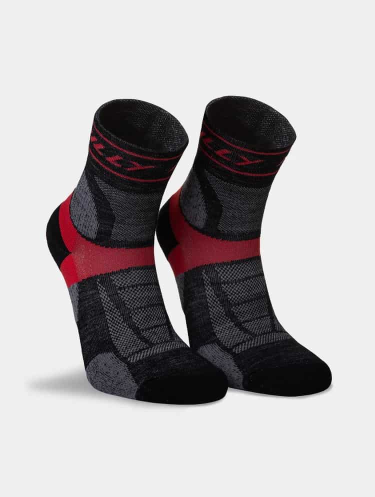 Hilly Trail Anklet Medium Running Socks – Black/Red – Unisex – HI-006195/H026 – NWT