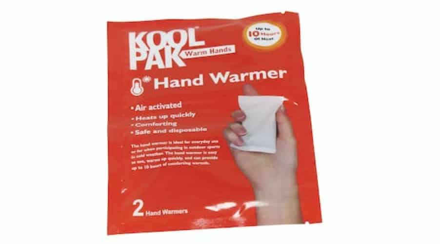 Keep you hands warm with a Koolpak hand warmer