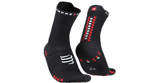 Compressport Pro Racing Socks v4.0 Run High – Black/Red - Running ...