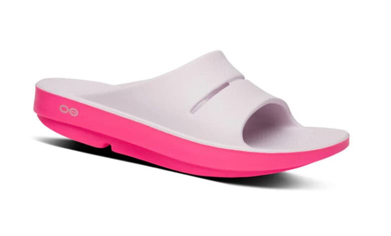 OOFOS Women's OOahh Fused Slide Sandal - Dragon Fruit Margarita
