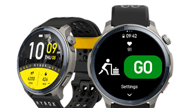 Advanced running smartwatch displaying step count and activity tracking for runners and athletes. Ideal for fitness monitoring and GPS tracking during outdoor runs and training sessions.