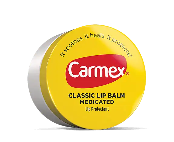 Carmex Classic Lip Balm Medicated for dry, chapped lips, healing and soothing protection, essential for runners after outdoor training or long-distance runs.