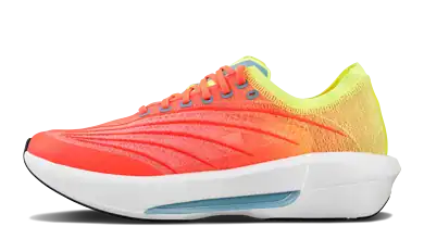 Vibrant Nike running shoe designed for performance, featuring lightweight breathable mesh, cushioned sole, and colour-blocked design for optimal comfort and race-day endurance.