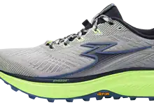 1. Lightweight running shoe with breathable mesh upper, cushioned sole, and Vibram outsole for improved grip and durability, ideal for athletic performance and long-distance running.