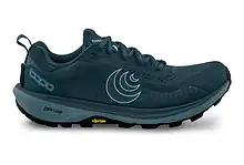 Women's Terraventure 5 trail running shoe by Topo Athletic featuring durable design and Vibram outsole for outdoor running.