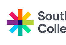 South Thames Colleges Group logo featuring a colourful geometric star design and bold black text.